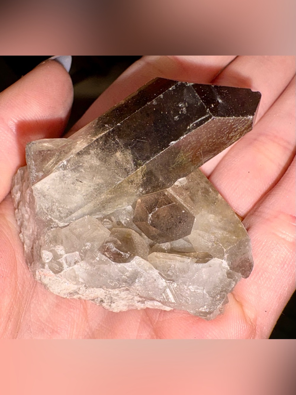 Smoky Quartz Crystal Cluster - Natural Brown/Gray Tones
